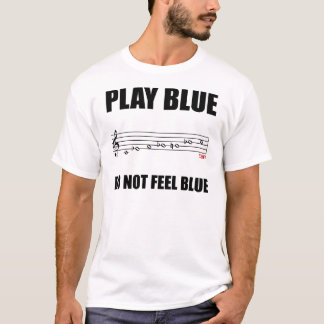 Camiseta Nota de la escala de los azules