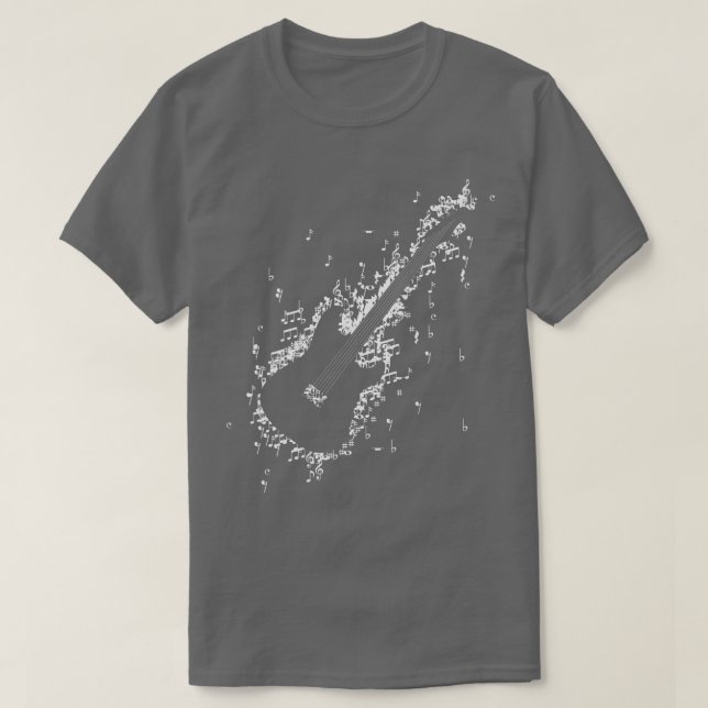 Camiseta Nota de música Guitarra eléctrica843 (Diseño del anverso)