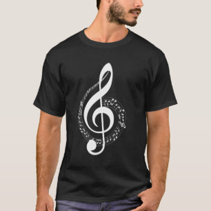 Camiseta Nota De Música Símbolo Musical Clef Treble White P