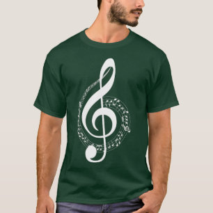Camiseta Nota de música Símbolo musical de White Treble C