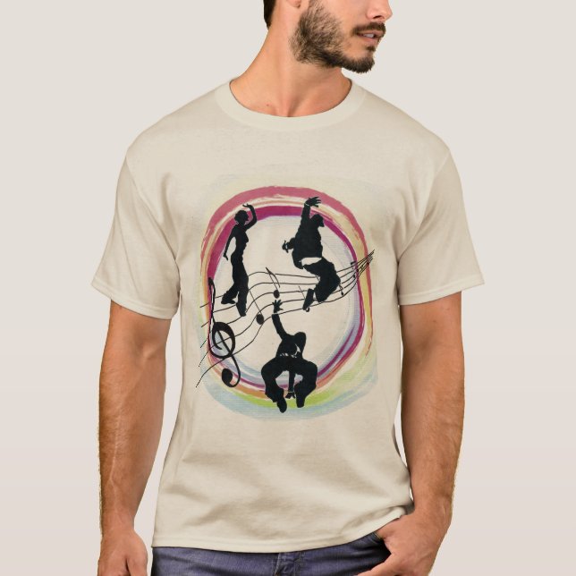 Camiseta nota de personal tres hip hop (Anverso)