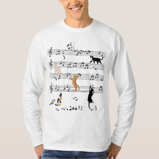 Camiseta Nota de reproducción de gato Música, Regalo de gat