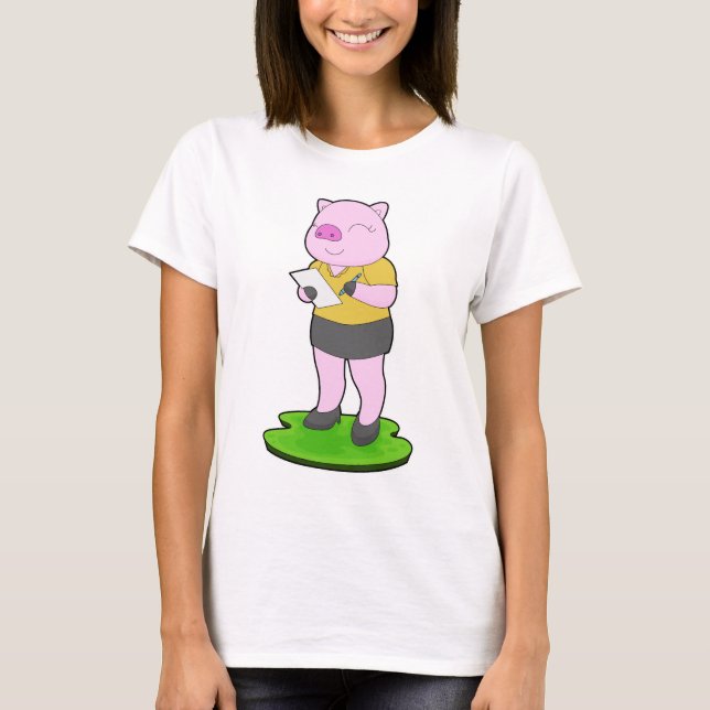 Camiseta Nota de Secretaria de Cerdo (Anverso)