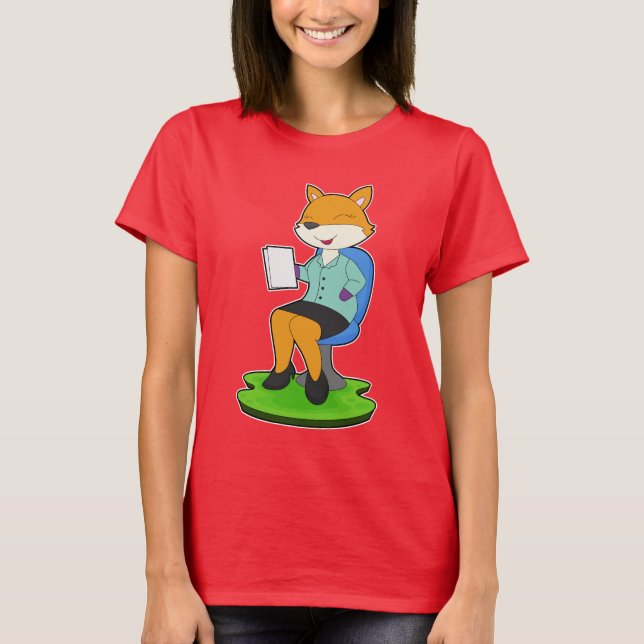 Camiseta Nota de secretaria de zorro (Anverso)