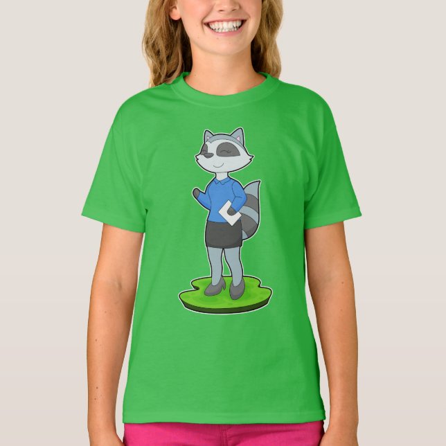 Camiseta Nota de Secretaria Mapache (Anverso)