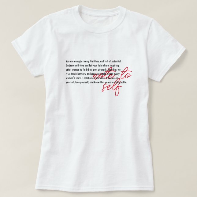 Camiseta Nota Graciosa Para El Mensaje Positivo Auto-Motiva (Diseño del anverso)