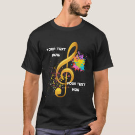 Camiseta Nota musical de Divertido Treble Clef. Texto edita