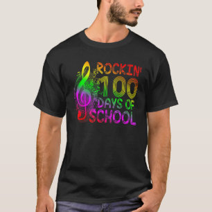 Camiseta Nota musical de rockin '100 días de escuela para n