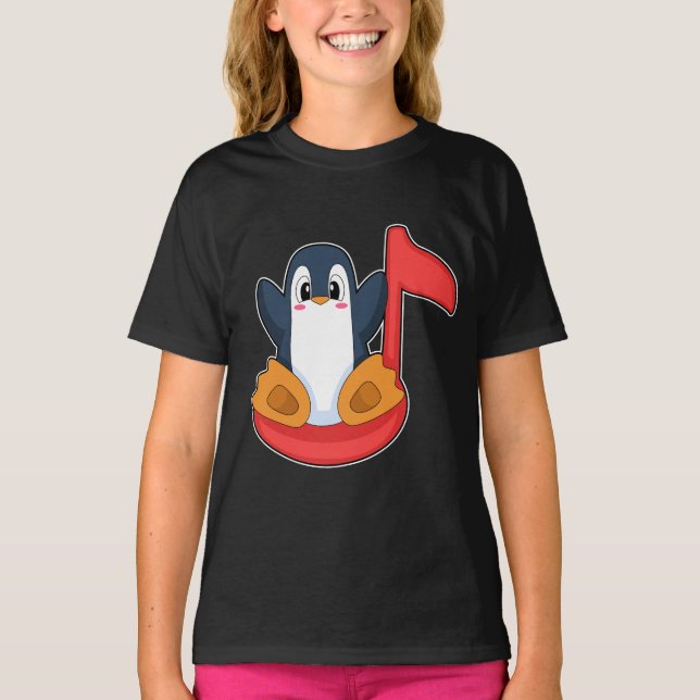 Camiseta Nota musical del Pingüino Música (Anverso)