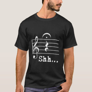 Camiseta Nota musical divertida regalo Músico Shh Quarest F