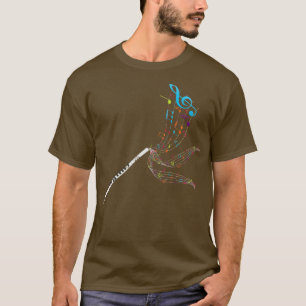 Camiseta Nota musical Flauta flautista