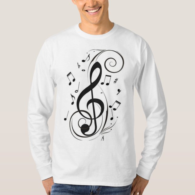 CAMISETA **NOTA MUSICAL*** HOMBRES (Anverso)