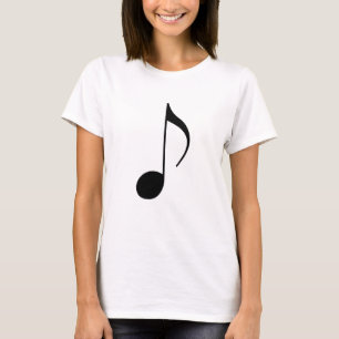 Camiseta nota musical negra