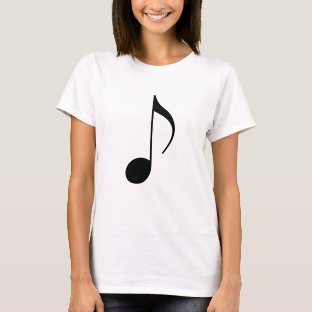 Camiseta nota musical negra (Anverso)