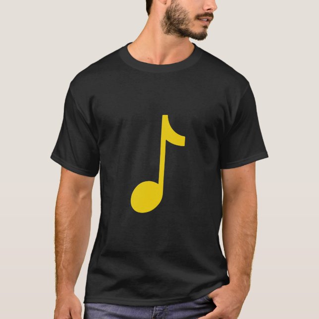 Camiseta Nota musical - ocho notas (Anverso)