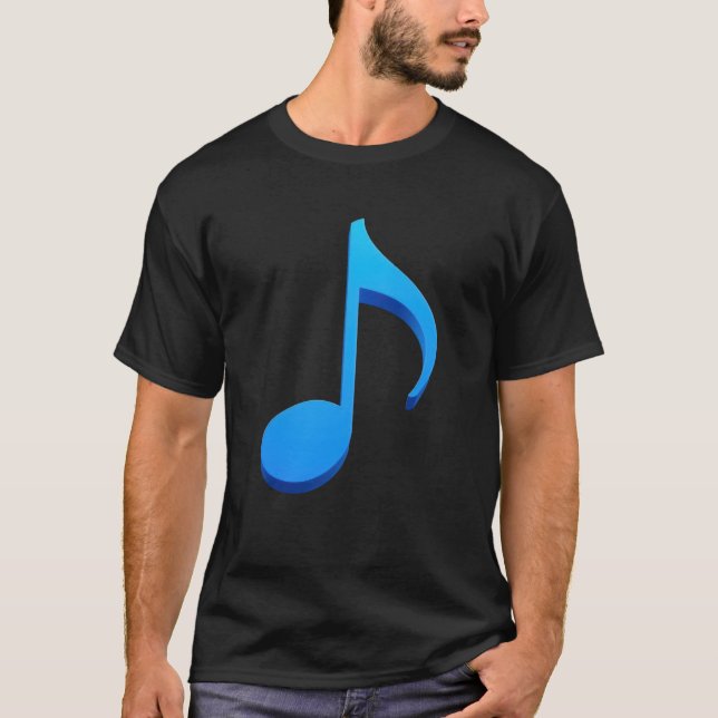 Camiseta Nota musical - ocho notas (Anverso)