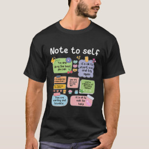 Camiseta Nota Para Hombres De Vibes Motivacionales Auto-Ret