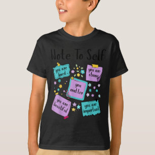 Camiseta Nota Para Sí Mismo Prevención del Suicidio Concien