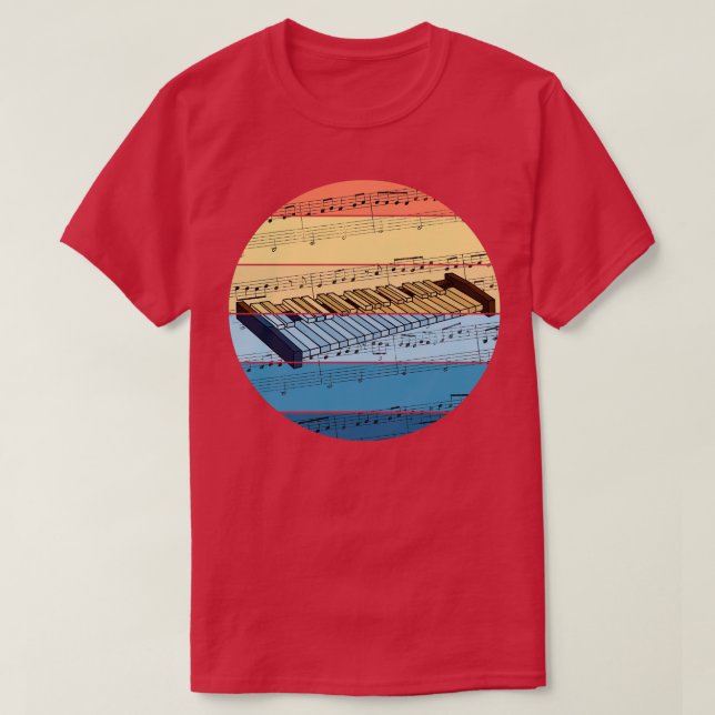 Camiseta Notación musical xilófona Percussionista xilofonis (Diseño del anverso)