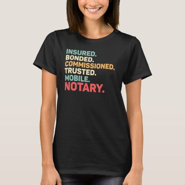 Camiseta Notario Fiscal Público En El Notario De La Ley Sig (Anverso)