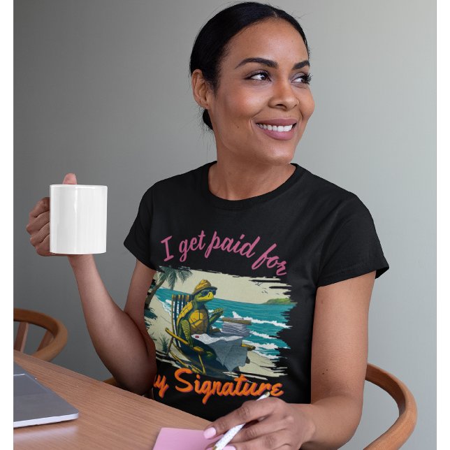 Camiseta Notario gracioso | Oficina, me pagan por mi firma (Subido por el creador)