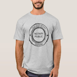 Camiseta Notario nombre de ciudad de sellado con problemas