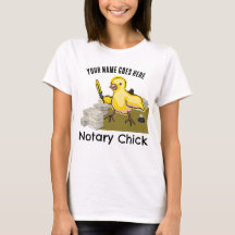 Notary Chick Yellow Feather Quill Nombre personali
