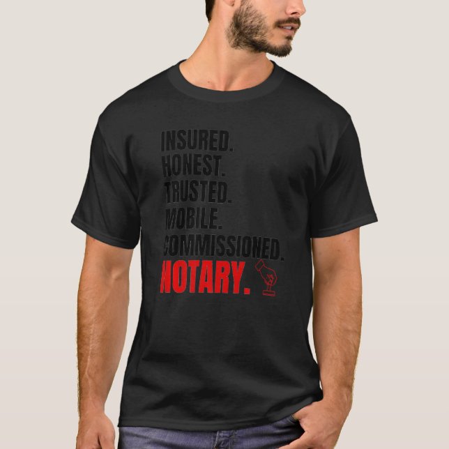 Camiseta Notary Firma Agente Notario Notarize Notari (Anverso)