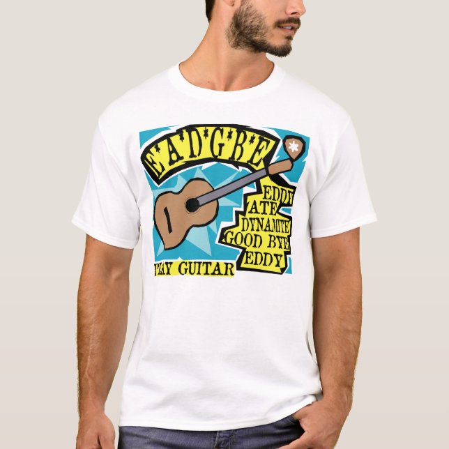 Camiseta Notas de adaptación de E*A*D*G*B*E para la (Anverso)