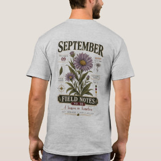 Camiseta Notas de campo de septiembre No. 09 Flor de Aster