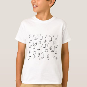 CAMISETA NOTAS DE LA MÚSICA