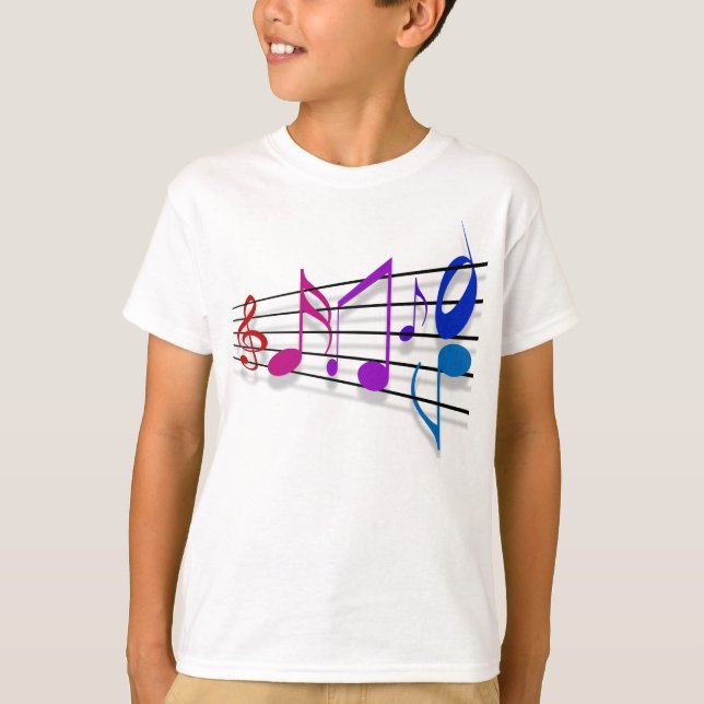 Camiseta Notas de la música (Anverso)