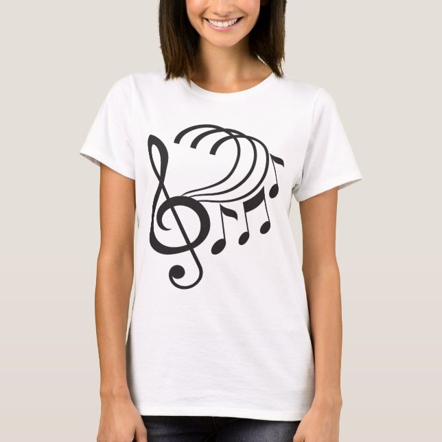 Camiseta Notas de la música (Anverso)