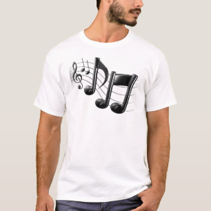 CAMISETA NOTAS DE LA MÚSICA