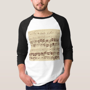Camiseta Notas de música antiguas - Hoja de música Bach