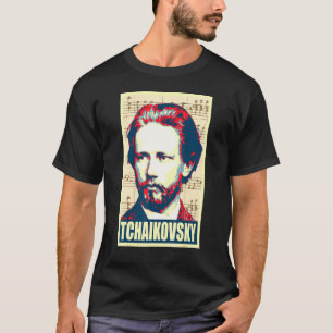 Camiseta Notas de Música de Tchaikovsky Arte Pop