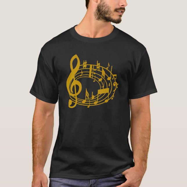 Camiseta Notas de oro_ (Anverso)