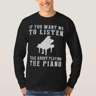 Camiseta Notas de reproducción con si quieres que escuche, 