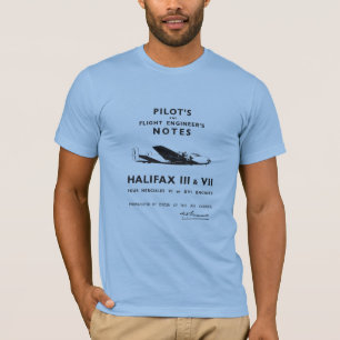 Camiseta Notas del piloto de aviones Halifax