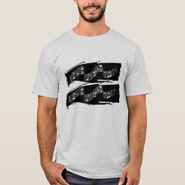 Camiseta Notas musicales (Anverso)