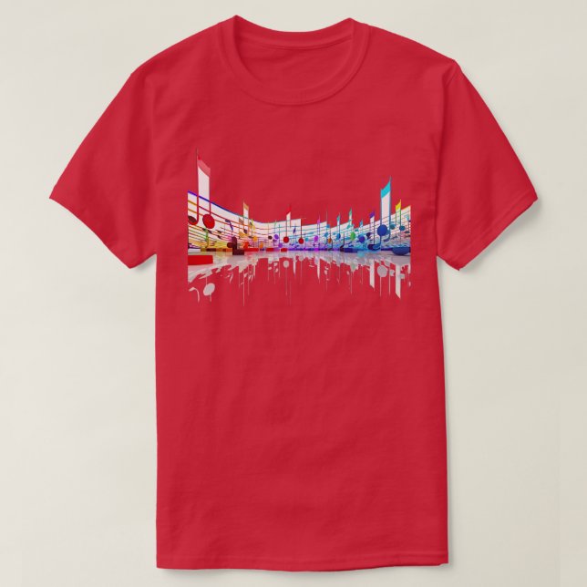 Camiseta Notas musicales (Diseño del anverso)
