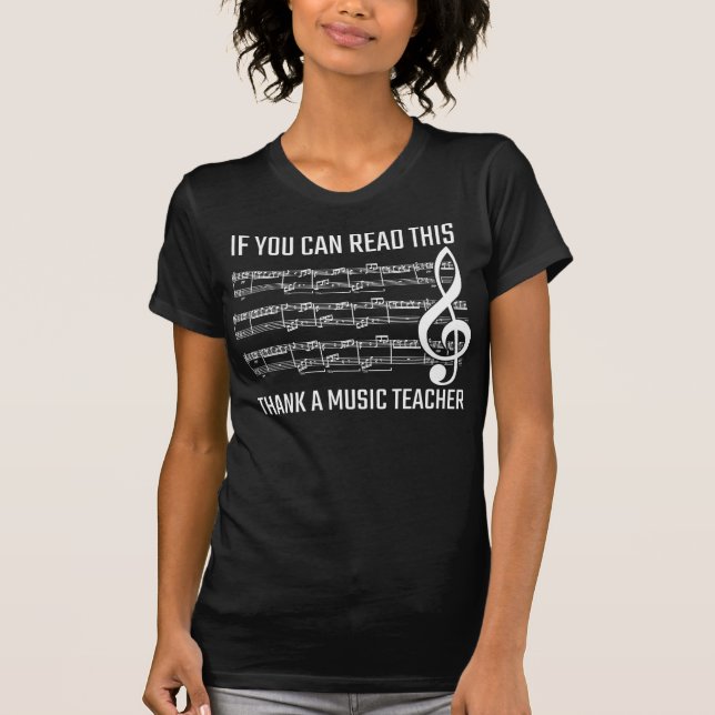 Camiseta Notas musicales complicadas Clef Music Teacher (Anverso)