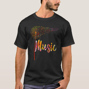 Camiseta Notas Musicales Dandelion Flower Para Hombres Muje