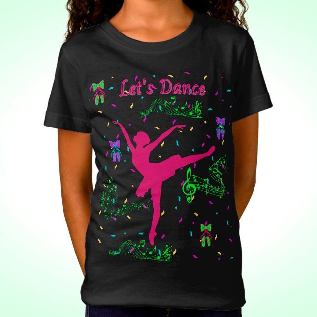 Camiseta Notas musicales de baile de chicas (Subido por el creador)