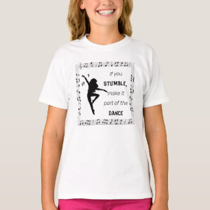 Camiseta Notas musicales de citas inspiradoras de baile neg