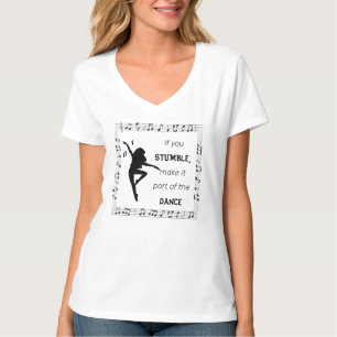 Camiseta Notas musicales de citas inspiradoras de baile neg
