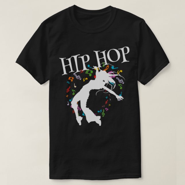 Camiseta Notas musicales de Hip Hop Dancer (Diseño del anverso)