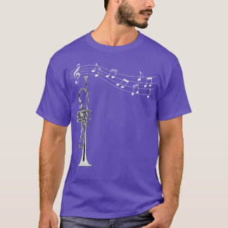 Camiseta notas musicales de rumpet Player