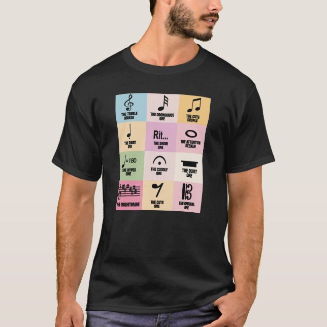 Camiseta Notas musicales Definición divertida Notas musical (Anverso)