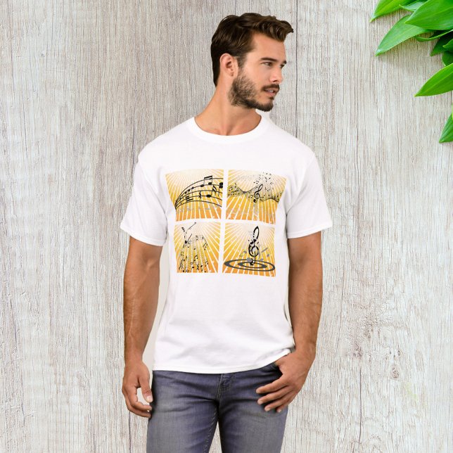 Camiseta Notas Musicales Explosión Abstracta (Subido por el creador)